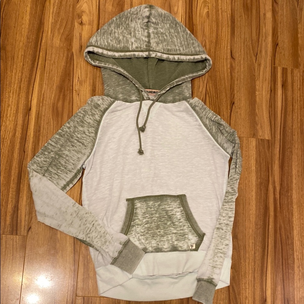 Billabong Green and White Hoodie
